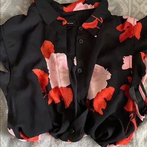 Floral button up blouse